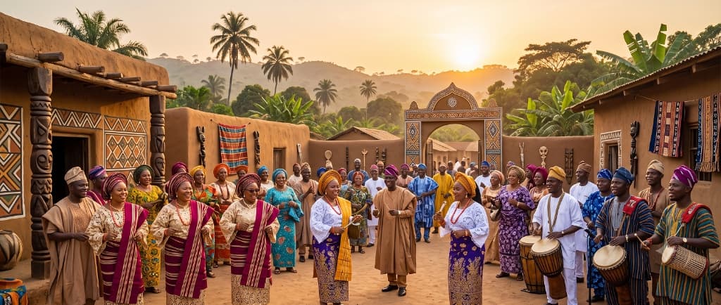 African cultural community celebration background