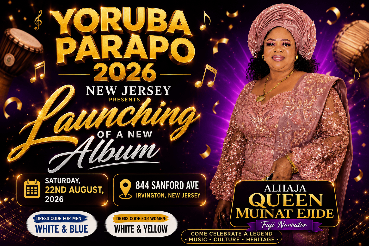 Yoruba Parapo 2026 – Album Launch with Alhaja Queen Muinat Ejide